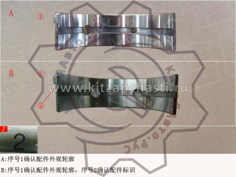 Вкладыш коренной Great Wall Poer King Kong 1002023XED612