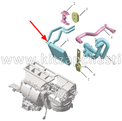 Радиатор отопителя Geely Okavango 8017016300